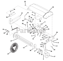 Ariens 926502 (PB 936) - Ariens 36" All Seasons Power Brush, 9hp Tecumseh (SN: 001001 - 001500)