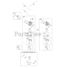 Briggs & Stratton 12Q902-0116-B1 - Briggs & Stratton Vertical Engine Carburetor, Carburetor Overhaul Kit
