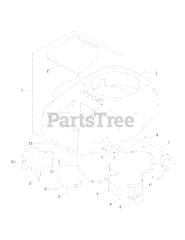 Cub Cadet LT 1045 (13BP11CH756) - Cub Cadet 46" Lawn Tractor (2007 & Before) Kohler SV710-0019 Blower Housing &amp; Baffles