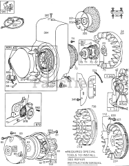 Briggs & Stratton 131431-0174-01 - Briggs & Stratton Horizontal Engine Blower Hsg,Flywheels,Rewinds