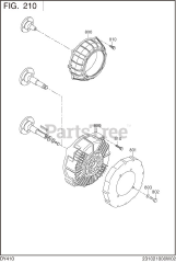 Subaru Robin DY410DD8050 (DY41) - Subaru Robin Engine, Diesel 210 Crankshaft