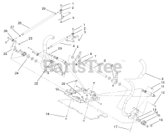 Toro 74187 (Z 350) - Toro 48" Z Master Zero-Turn Mower with Bagger (SN: 200000001 - 200000500) (2000) STEERING CONTROL ASSEMBLY
