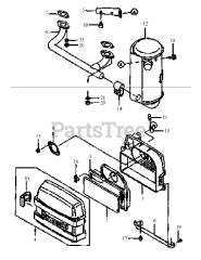 Cub Cadet G 1548 (55AE232S150) - Cub Cadet Walk-Behind Mower FH451V-AS03 Air Filter &amp; Muffler
