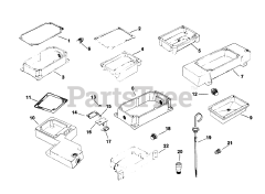 Kohler K341-71334 - Kohler K-Series Engine, Made for Gravely, 16hp, 11.9kW Oil Pan 21-10-200 (TP-983-B) Rev 9/22/2006