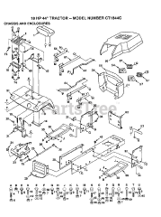 Electrolux/AYP CT 1844 C - Electrolux/AYP Lawn Tractor (1992) CHASSIS AND ENCLOSURES