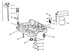 Toro 72042 (264-6) - Toro Yard Tractor (SN: 069000001 - 069999999) (1996) Oil Pan/lubrication