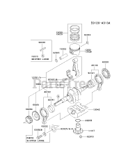 Kawasaki FE290D-BS22 - Kawasaki Engine PISTON/CRANKSHAFT