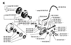 Husqvarna 3120 - Husqvarna Chainsaw (SN: 19942300001 - 19960100000) CLUTCH &amp; OIL PUMP