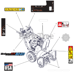 Ariens 921050 - Ariens Platinum 24" SHO Snow Blower, Ariens AX 369cc engine (SN: 100000 - 179999)