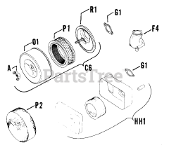Kohler K161-28635 - Kohler K-Series Engine, Made for Moto Mower, 7hp, 5.2kW Air Intake 0203005335