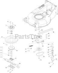 Exmark ECX180CKA210BC - Exmark 21" X-Series Walk-Behind Mower, Kawasaki FJ180V, BBC (SN: 411294212 - 413950473) (Rev A) (2022)