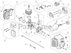 Hyper Tough H 2510 (41ADZ02C735) - Hyper Tough String Trimmer Engine Assembly