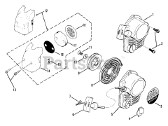Snapper 240 SS (86237) - Snapper String Trimmer 240SS Recoil Starter Assm'y And Air Cleaner Assm'y