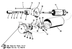Toro 91-20KS02 (D-200) - Toro Lawn Tractor (1979) D-160 Onan Engine, Starting Motor Parts Group