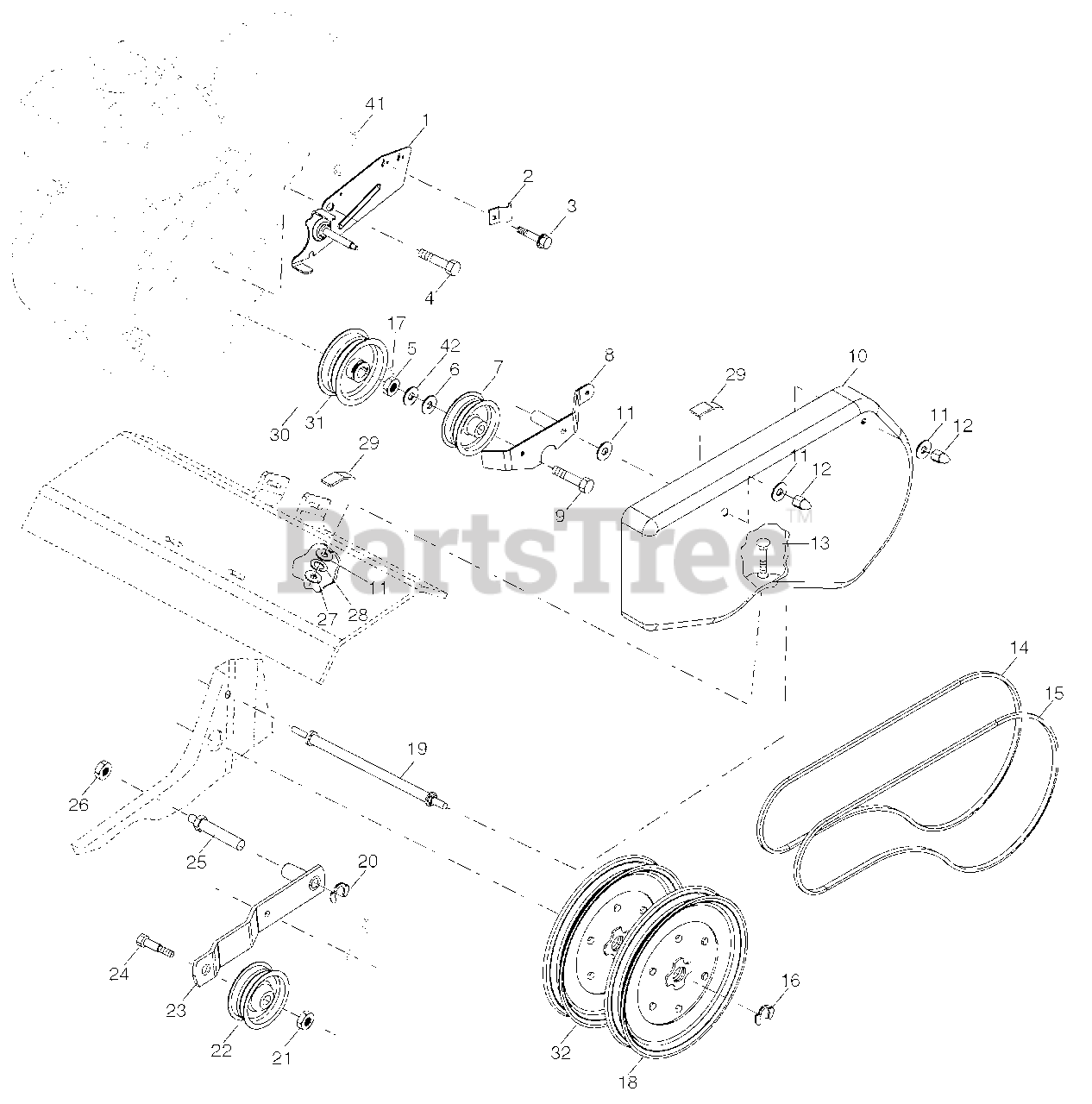 Poulan Pro HD F800 (96082000902) Poulan Pro Tiller (200810) Belt