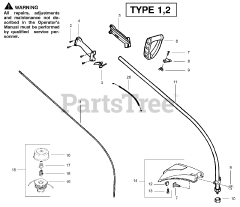Weed Eater PL 200 - Weed Eater String Trimmer Cutting Head &amp; Driveshaft