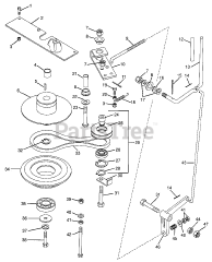 Gravely 988080 - Gravely Pro 200 Walk-Behind Mower Power Unit, 15hp Kohler (SN: 000101 & Above) PTO Clutch Linkage