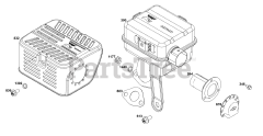 Briggs & Stratton 12V332-0016-F1 - Briggs & Stratton Horizontal Engine Exhaust Group