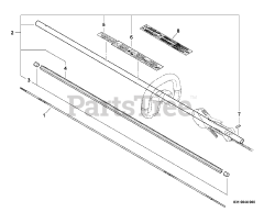 Echo SRM-251 E - Echo String Trimmer (SN: 08001001 - 08999999) Main Pipe, Flexible Driveshaft