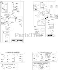 Briggs & Stratton 212707-0026-E1 - Briggs & Stratton Vertical Engine Carburetor, Kit/Gasket Sets - Carburetor