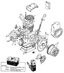 AGCO 410 S (1600299) - AGCO Lawn Tractor, 10hp Engine Group (1506I01)