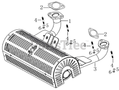 Gravely 08201332 - Gravely 764 Replacement Engine Muffler Assy