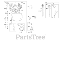 Briggs & Stratton 40R777-0010-B1 - Briggs & Stratton Vertical Engine Engine Sump, Oil Pump, Dipstick/Tube Assembly