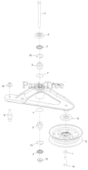 Exmark LZE751CKA524A2 - Exmark 52" Lazer Z E-Series Zero-Turn Mower, Kawasaki FX (SN: 404314159 - 406294344) (Rev B) (2019) Idler Assembly