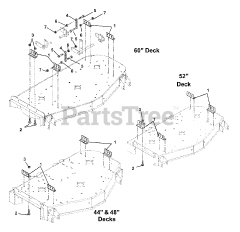Gravely 992077 (PM 144Z) - Gravely Pro-Master 44" Zero-Turn Mower, 19hp Kawasaki (SN: 000500 - 003999) Mounting Brackets