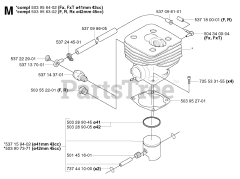 Husqvarna 343 R - Husqvarna String Trimmer (SN: 20031800001 - 20043100000) CYLINDER PISTON