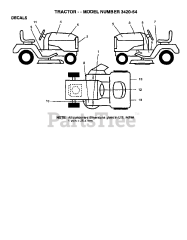 Poulan 342054 - Poulan Lawn Tractor (2006-03)