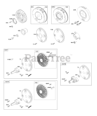 Briggs & Stratton 356447-0075-G1 - Briggs & Stratton Horizontal Engine Flywheel, Rotating Screen, Stub Shaft