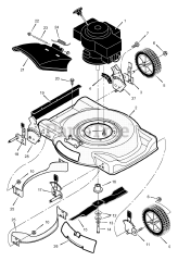 Scotts 224110x8NA - Scotts 22" Walk-Behind Mower (2003) Mower Housing Assembly