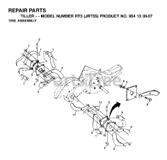 Jonsered RT 5 (954130057) - Jonsered Rear-Tine Tiller (2002-03) TINE ASSEMBLY