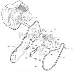 Murray 620301x54NC - Murray 20" Snow Thrower (2004) Engine Assembly
