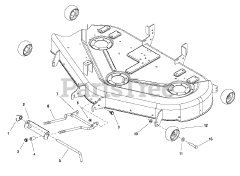Snapper 1695140 - Snapper 44" Mower Deck 44" &amp; 50" Mower Deck - Height Adjustment &amp; Roller Bar Group