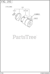Subaru Robin EY080YD0030 (EY08) - Subaru Robin Engine 310 Intake &amp; Exhaust