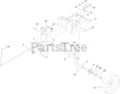 Toro 60216 C (MMX-658H-S) - Toro Mortar Mixer (SN: 404320000 - 999999999) Frame and Axle Assembly