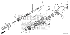 Honda BF15 DK0 SHSA (BALJ) - Honda Outboard Engine, Made in Japan (SN: BALJ-1400001 - BALJ-9999999) PROPELLER SHAFT@PROPELLER