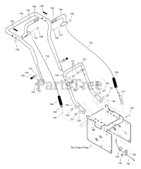 Murray 633129x54B - Murray 33" Snow Thrower (2001) Handle Assembly