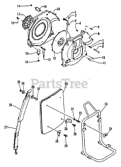 Echo DM-9 - Echo Duster / Mister Fan, Housings, Frame, Backpack Band