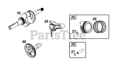 Briggs & Stratton 13R232-0004-H5 - Briggs & Stratton Horizontal Engine Crankshaft Group