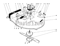 Toro 56015 - Toro 25" Standard Rear-Engine Riding Mower (SN: 004000001 - 004999999) (1974)