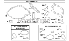 Briggs & Stratton 121702-0465-01 - Briggs & Stratton Vertical Engine Kits/Gasket Sets
