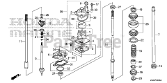 Honda BF250 A XXCA (BBJJ) - Honda Marine Engine, Made in Japan (SN: BBJJ-8000001 - BBJJ-9999999) WATER PUMP + VERTICAL SHAFT