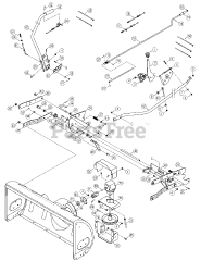 Cub Cadet 032 (190-032-101) - Cub Cadet 42" Snow Thrower Attachment Handle Assembly 2006 &amp; before