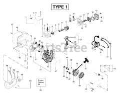 Weed Eater FL LE - Weed Eater Featherlite String Trimmer, Type 1 Engine Assembly Type 1