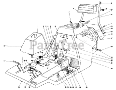 Toro 56033 - Toro 25" Premium Keylectric Rear-Engine Riding Mower (SN: 004000001 - 004999999) (1974)