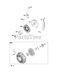Briggs & Stratton 13R232-0004-H5 - Briggs & Stratton Horizontal Engine Flywheel, Ignition and Starter Group