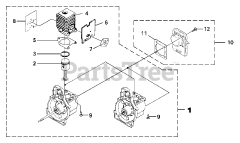 Homelite B 25 C (UT-20768) - Homelite String Trimmer Engine Internal